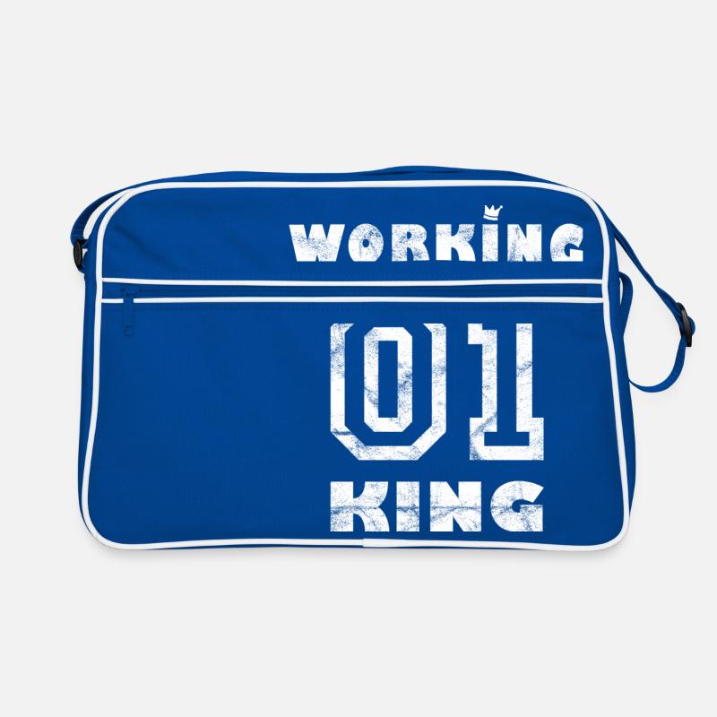 Arbeit Job Workaholic - Working King Retro Tasche