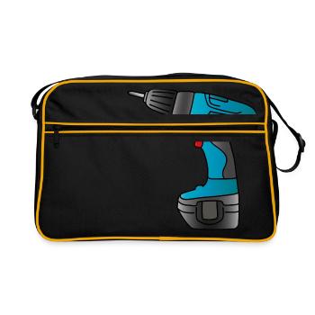 Cordless Screwdriver - Retro Bag - black/gold - Front