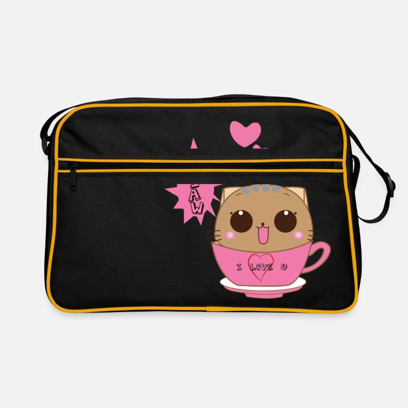 Katze süß Retro Tasche