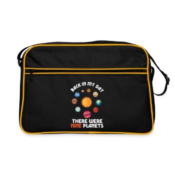 9 planètes de retour dans ma journée Science Astronomy Gift - Sac Retro - noir/or - Devant