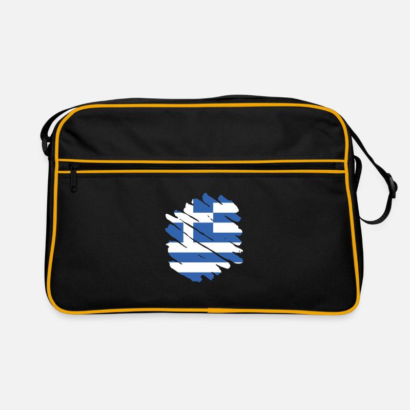 Drapeau de la Grèce Hellas Athènes Drapeau grec Sac Retro