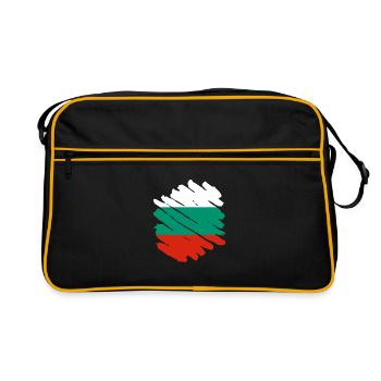 Bulgaria Flag Bulgarian Flag Golden Sands - Retro Bag - black/gold - Front