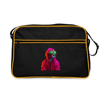 Guépard avec lunettes de soleil Cool wildcat Africa - Sac Retro - noir/or - Devant