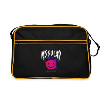 Modular Synth Synthesizer Waveform - Retro Bag - black/gold - Front