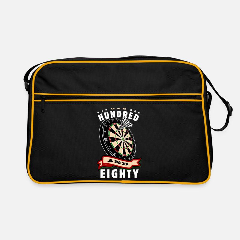 Darts - 180 - einhundertachzig - Dartscheibe Retro Tasche
