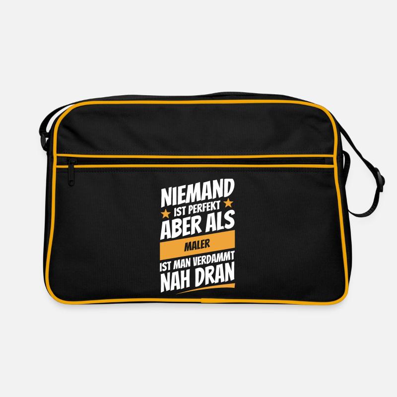 Niemand ist perfekt - Maler - Spruch Retro Tasche