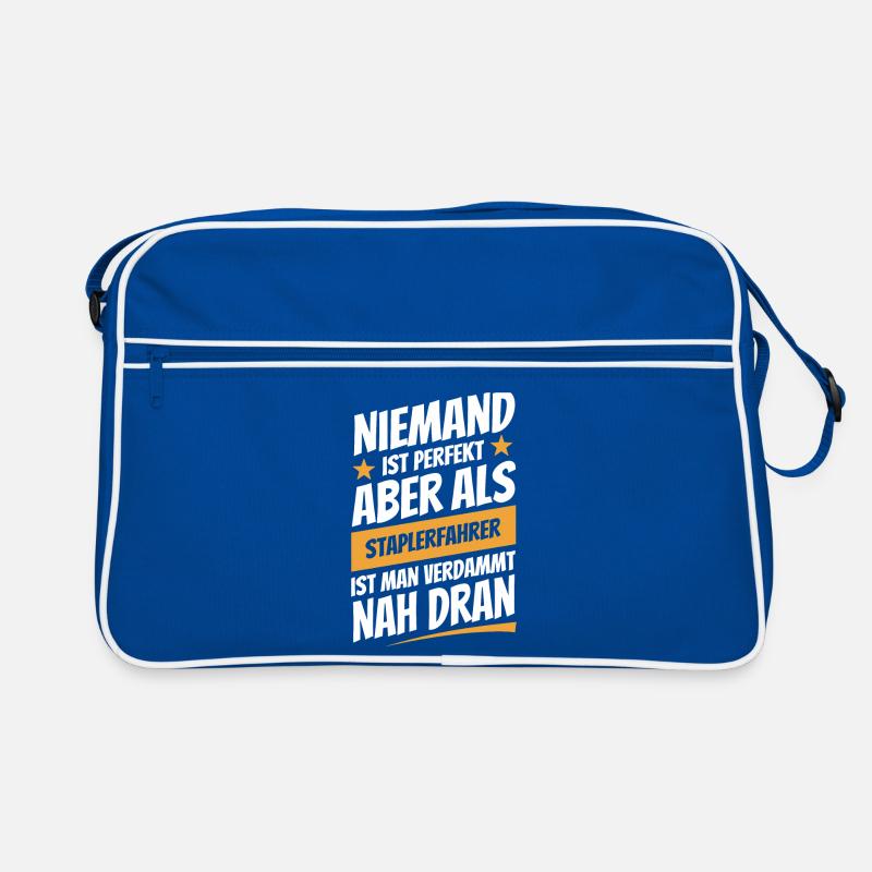 Niemand ist perfekt - Staplerfahrer - Spruch Retro Tasche