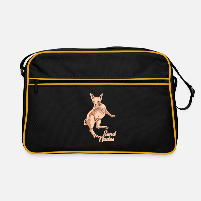 Sphynx Katze Send Nudes Retro Tasche
