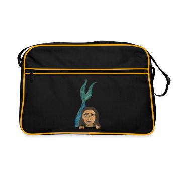 Sirène Sirène Sauver les poissons de mer - Sac Retro - noir/or - Devant