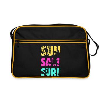 Été de surf salé au soleil - Sac Retro - noir/or - Devant