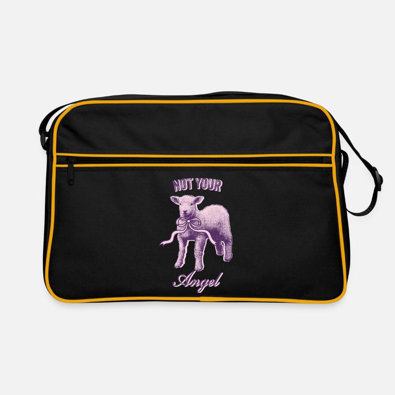 Aesthetic Lamb – Rebellious & Sweet - Retro Bag - black/gold