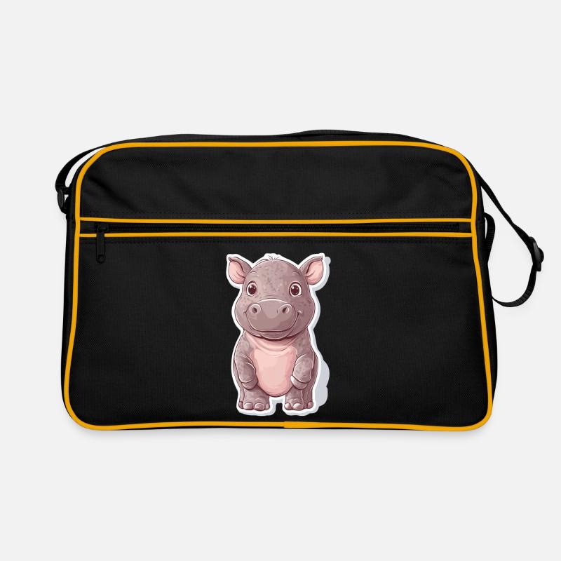 Nilpferd Retro Tasche