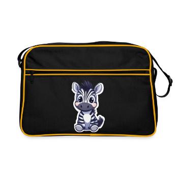 Zèbre - Sac Retro - noir/or - Devant