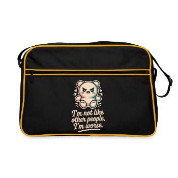 I'm Not Like Other People I'm Worse Frech Gothic - Retro Bag - black/gold - Front