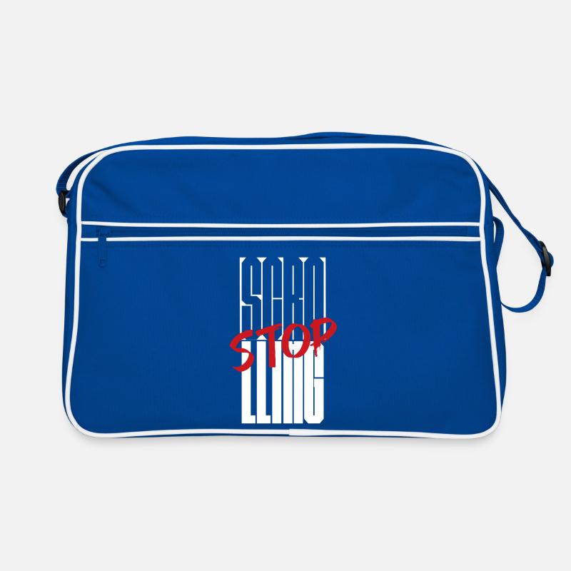 Stoppen Sie das Scrollen Typografie-Design Retro Tasche