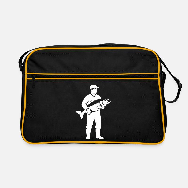 Fierté de pêcheur : silhouette classique de pêcheur Sac Retro