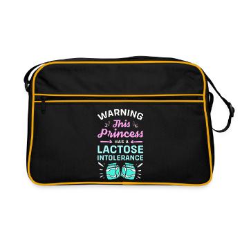 Flatulence Milk Allergy Lactose Intolerance - Retro Bag - black/gold - Front