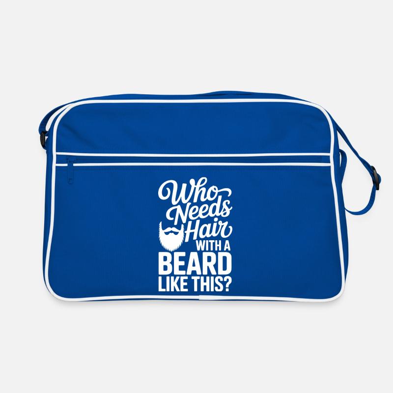 Who Needs Hair With A Beard Like This Bart Glatze Retro Tasche