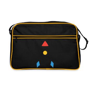 Vaisseau spatial fusée abstrait - Sac Retro - noir/or - Devant
