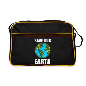 Sauvez notre Terre - Sac Retro - noir/or - Devant
