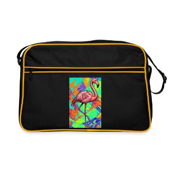 Flamant - Sac Retro - noir/or - Devant