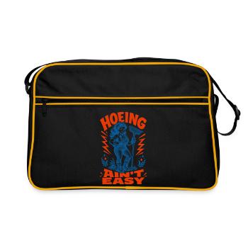 Urbanes Gärtnern Hacken ist keine einfachen organischen Pflanzen - Retro Tasche - Schwarz/Gold - Vorne
