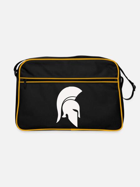 Sparta Helm - Retro Tasche - Schwarz/Gold