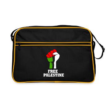 Free palestine - Sac Retro - noir/or - Devant