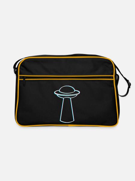 UFO Glitch – Ambiance rave et techno - Sac Retro - noir/or