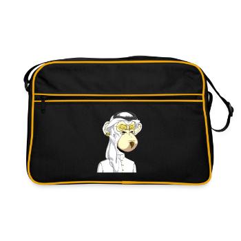 Ape with gold glasses - Retro Bag - black/gold - Front