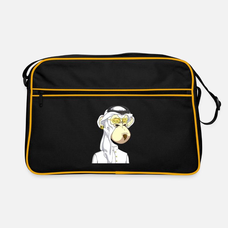 Ape mit Goldbrille Retro Tasche