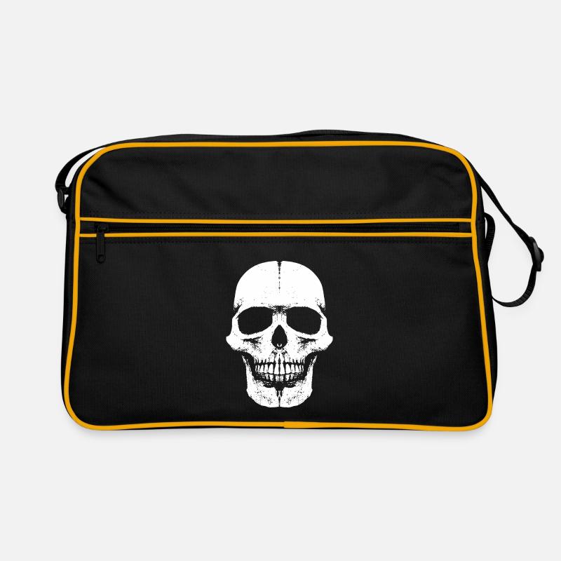 Skull Head Fun - 666 - Schädel - Sac Retro - noir/or