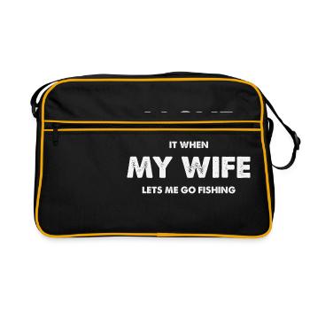 fishing - Retro Bag - black/gold - Front