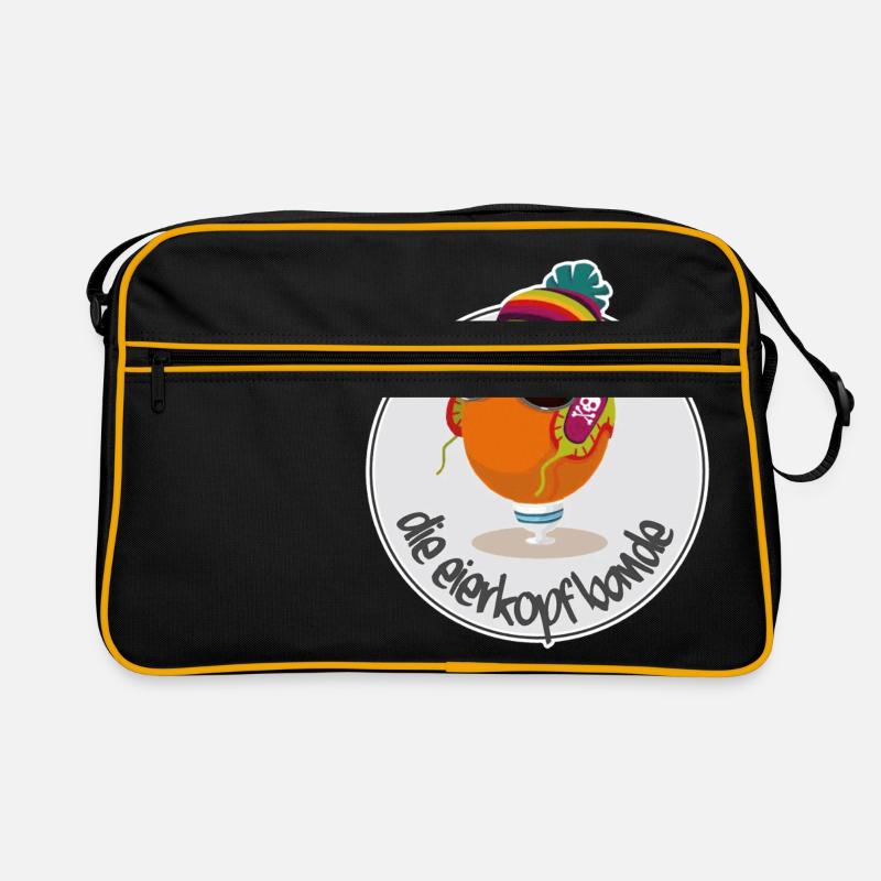 Eierkopfbande Classic - Retro Tasche - Schwarz/Gold