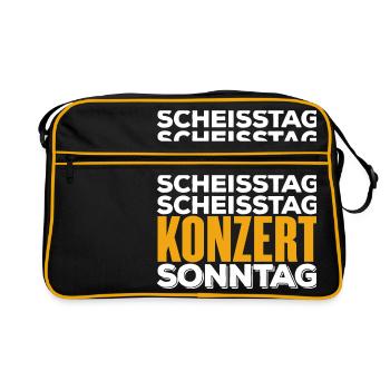 KONZERT - Scheisstag - Retro Tasche - Schwarz/Gold - Vorne