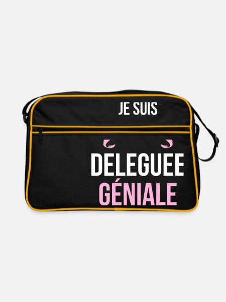 je suis une Deleguee - Sac Retro - noir/or - Devant