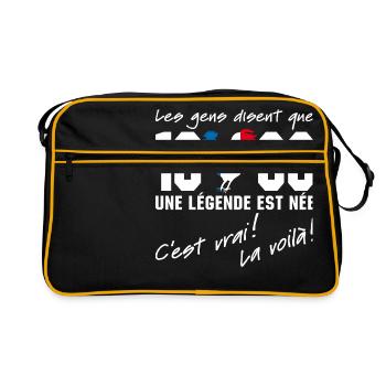 Né en 1988 - Coq aux couleurs françaises - Sac Retro - noir/or - Devant