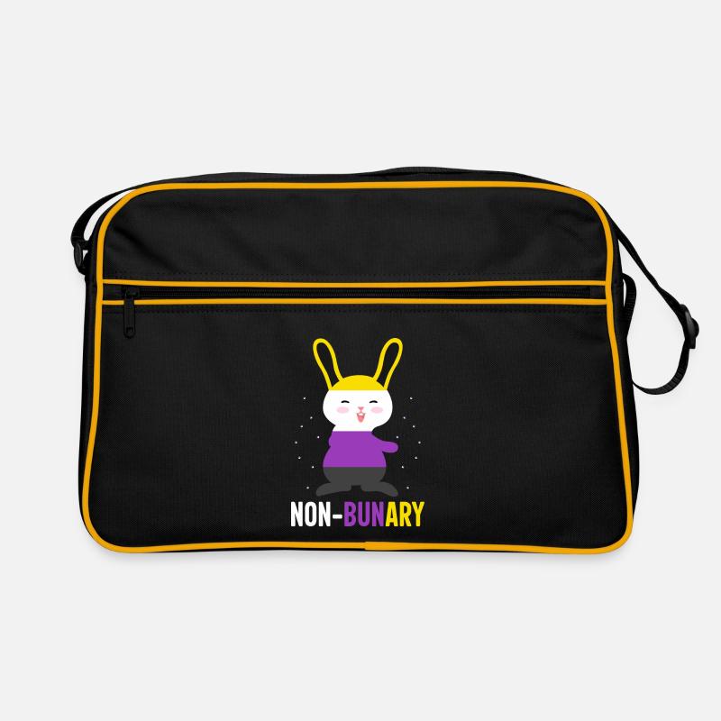 Nicht-Bunary Non Binary Genderqueer Pride Flagge Retro Tasche