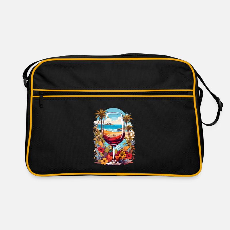 Strand Weinglas Retro Tasche