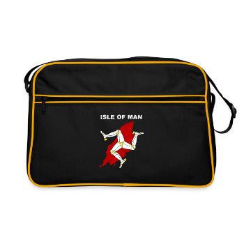 Isle of Man Flagge Triskele Flag of Isle of Man - Retro Tasche - Schwarz/Gold - Vorne