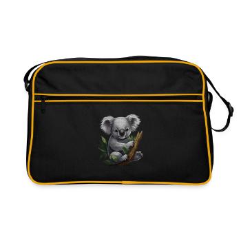 Koala Mignon Koala Ours - Sac Retro - noir/or - Devant