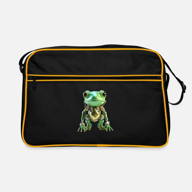Green Frog Robot Retro Bag