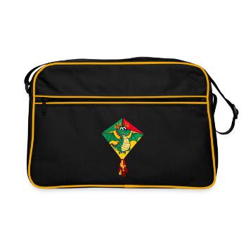 Cute Flying Kite - Retro Bag - black/gold - Front