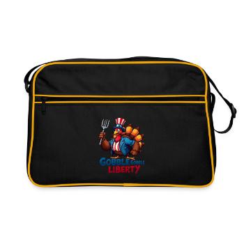 Gobble Gobble Liberty - Sac Retro - noir/or - Devant