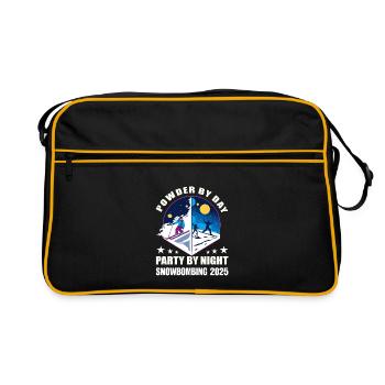 Bombardement de neige 2025 - Sac Retro - noir/or - Devant