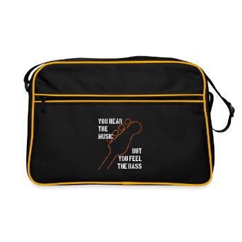 Vous entendez la musique et sentez la basse - Sac Retro - noir/or - Devant