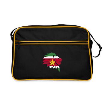 Suriname flag creoles Lachmon Sranan gift - Retro Bag - black/gold - Front