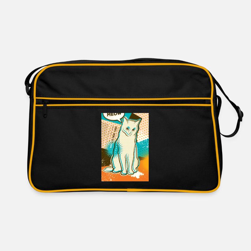 Chat MEOW, pop art, collage Sac Retro