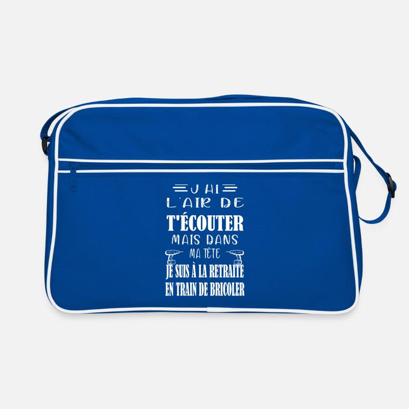 J'ai l'air de t'écouter t-shirt papy bricoleur Sac Retro