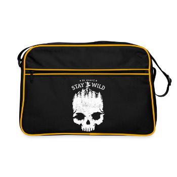 Snowboard - Skull - Be Brave Stay Wild - Retro Bag - black/gold - Front